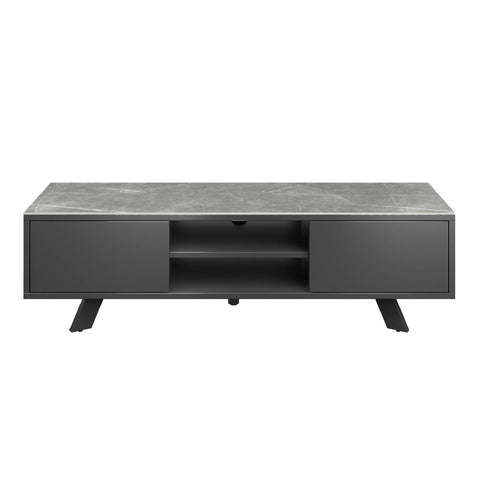 Athena TV-Unit with Matte Grey Ceramic Top Modern and Contemporary - Front 