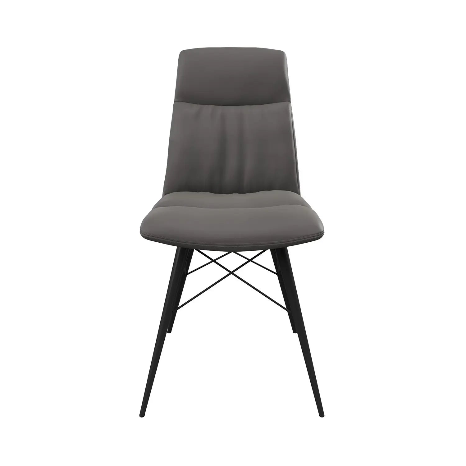 Alexa Grey Leather Dining Chairs - Set of 4