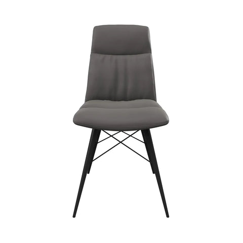 Alexa Taupe Leather Dining Chairs - Set of 4. Also available in Grey - Grey Dining Chair 