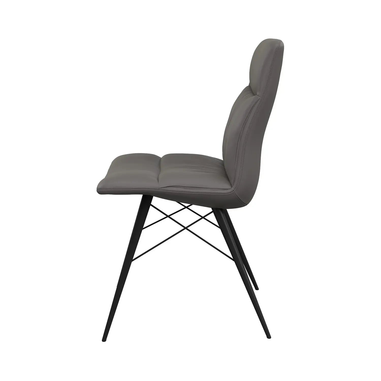 Alexa Grey Leather Dining Chairs - Set of 4