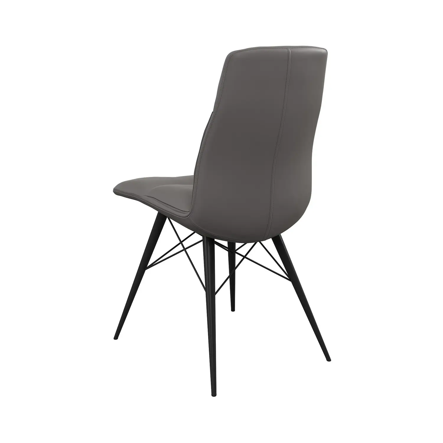 Alexa Grey Leather Dining Chairs - Set of 4