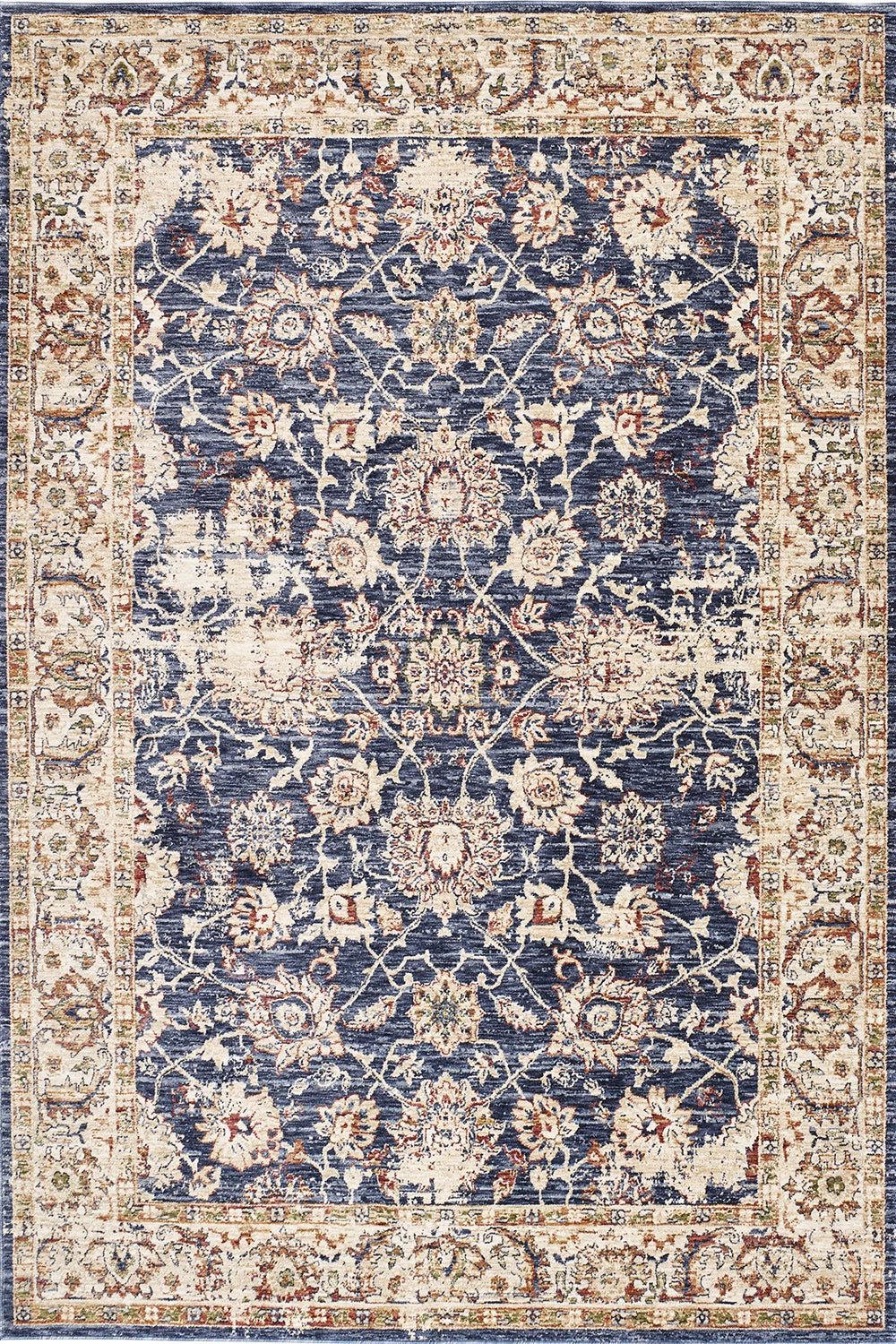 Alhambra Traditional Rugs 6549A in Dark and Light Blue