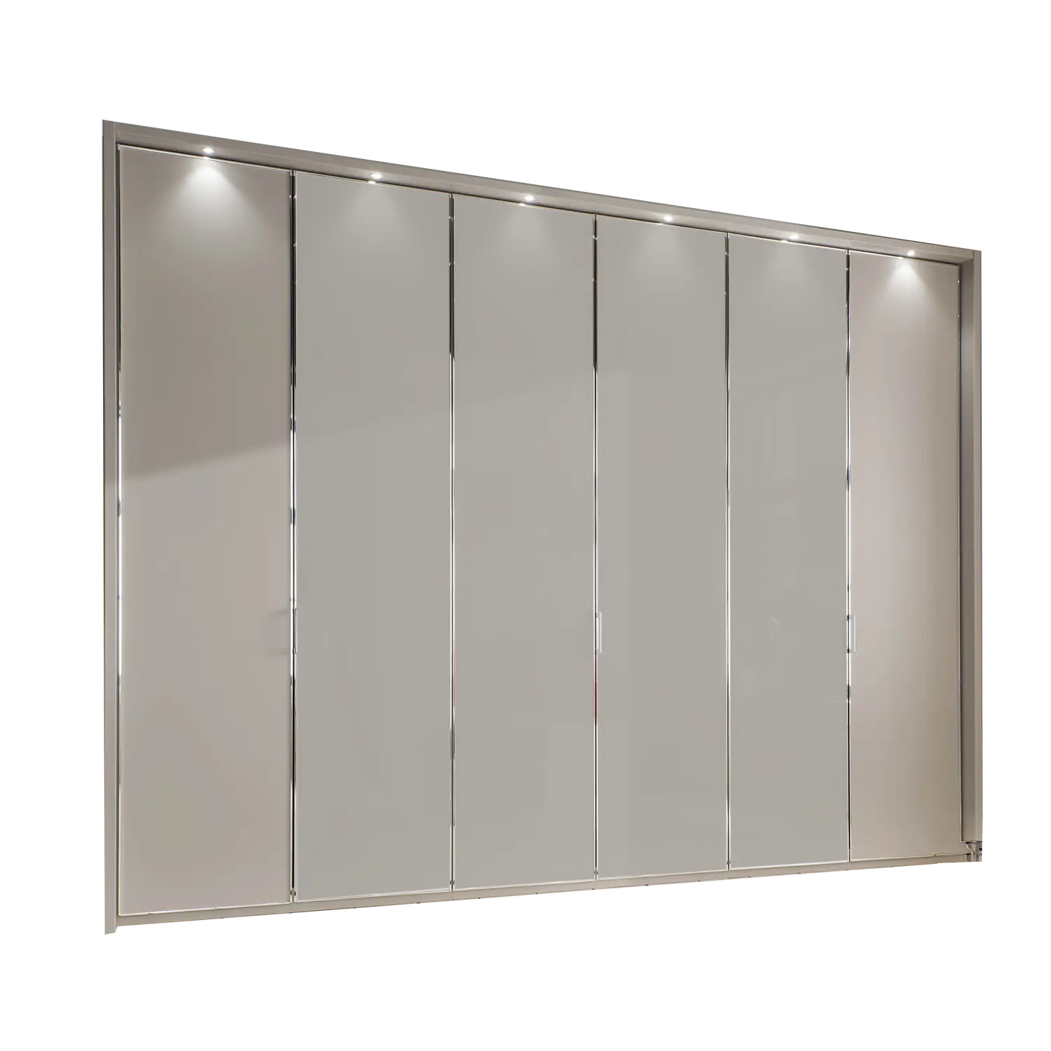 Wiemann Apollo Pebble Grey Large 6 Door Wardrobe - Width 300cm , Height 216cm and Depth 58cm - 002