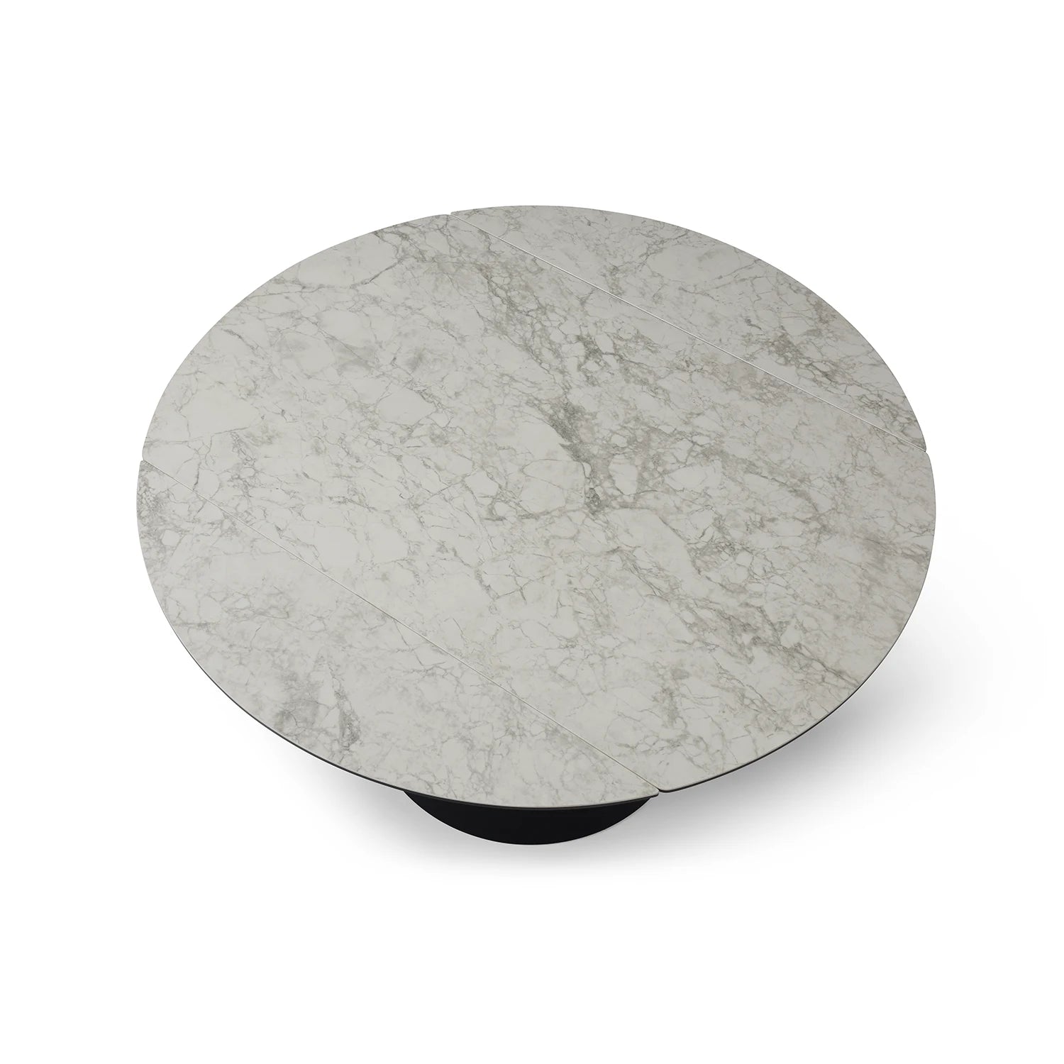 Alonzo White High Gloss Finish Marble Effect Ceramic Dining Table