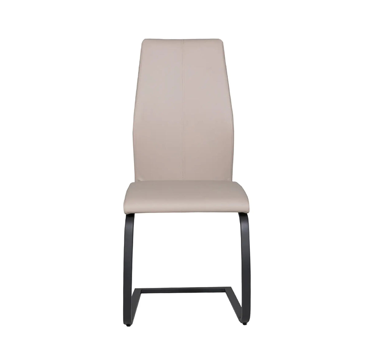 Set of 4 Alta Taupe Dining Chairs with Black Legs, also available in Black, Grey, Tan and Silver-Main-Image