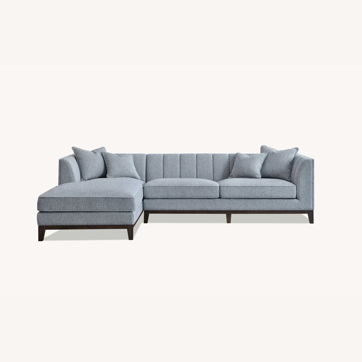 Cooper Left Hand Corner Sofa in Grey Dolphin Boucle