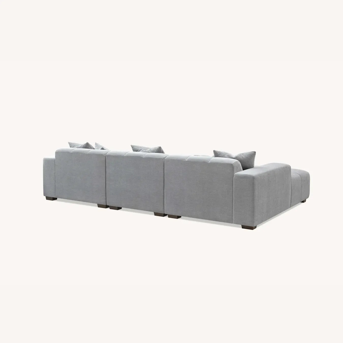 Leonard Left Hand Corner Boucle Sofa in Cloudy Grey