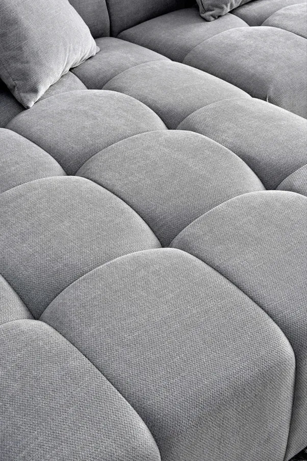 Leonard Left Hand Corner Boucle Sofa in Cloudy Grey