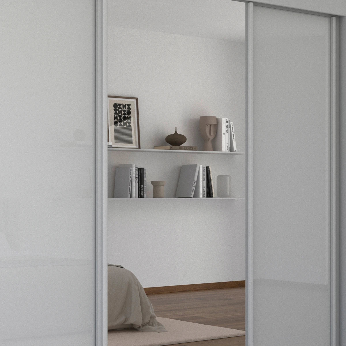 Amalfi Silk Grey 225cm Sliding 3 Door Wardrobe with Mirror