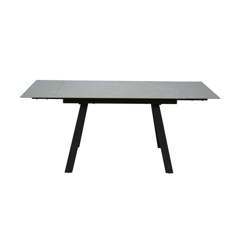 Amani Grey Sintered Stone Large Extending Dining Table Double Extension