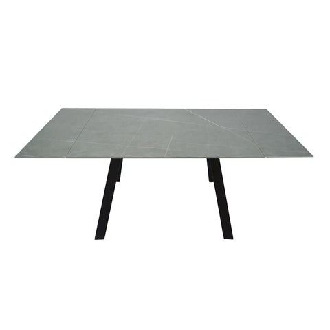 Amani Grey Sintered Stone Large Extending Dining Table - Table Top