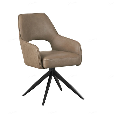 Arm Swivel Leather Dining Chairs