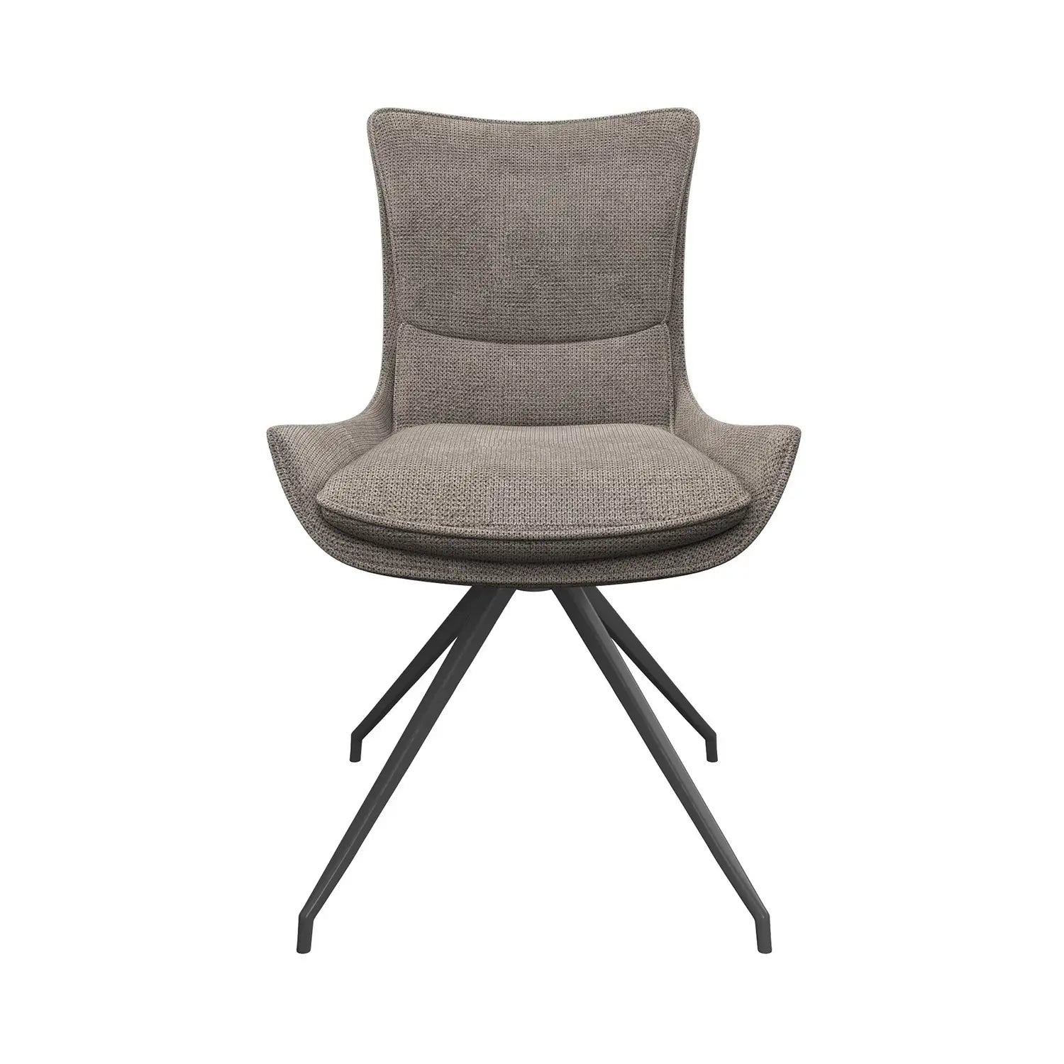 Amber Fabric Grey Swivel Set of 6 Dining Chairs