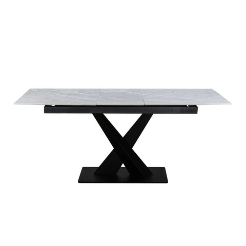 Arctic Small Grey Ceramic Dining Extending Table 