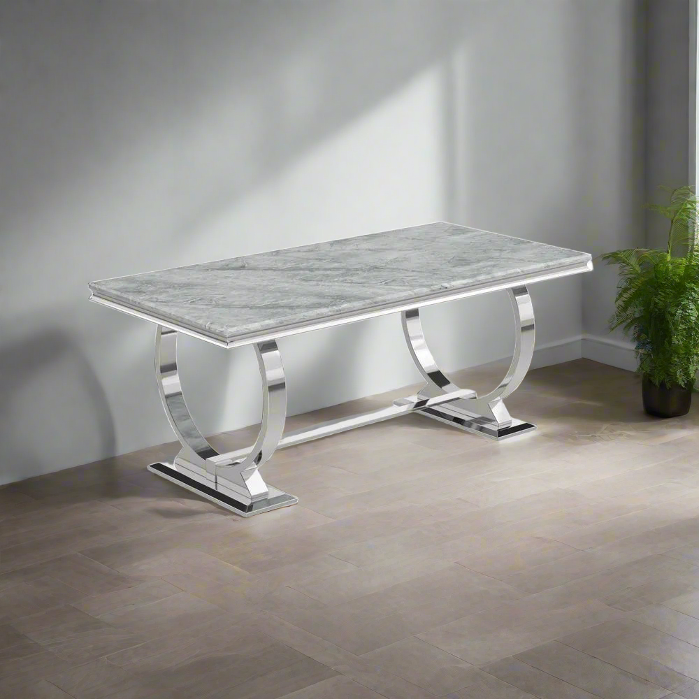 Arianna 2M Marble Top Dining Table