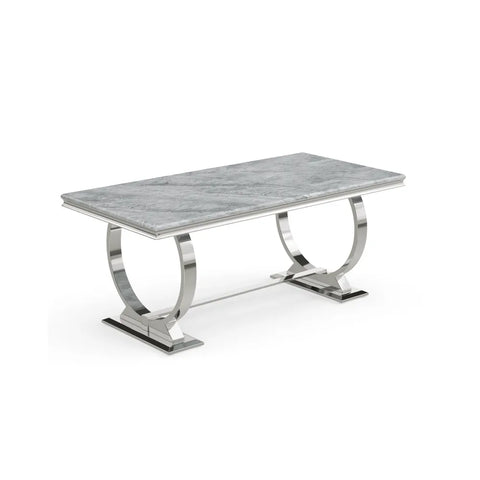 Arianna 1.8M Marble Top Dining Table - Angled View of Dining Table 