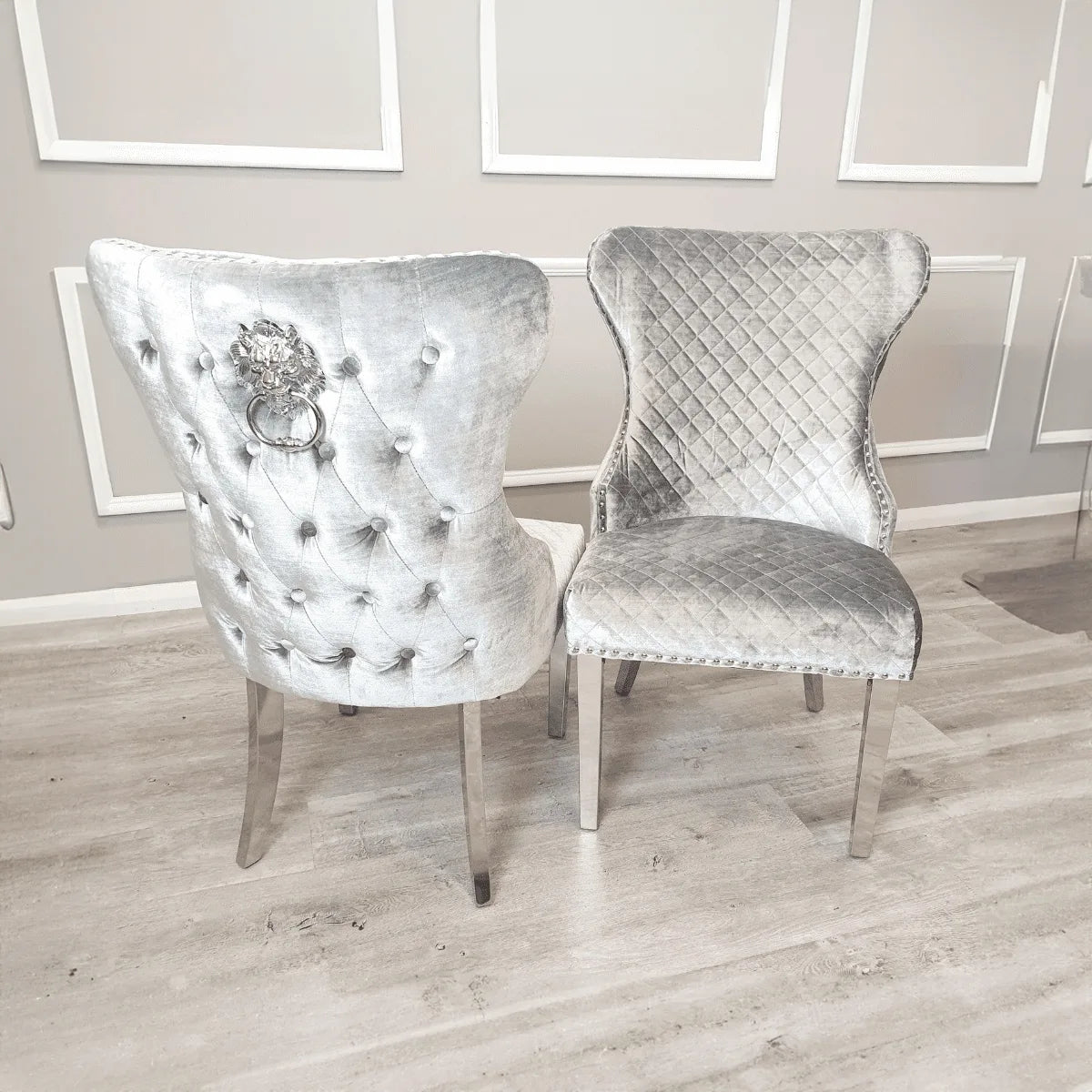 Bentley Silver Shimmer Dining Chairs - Set of 4