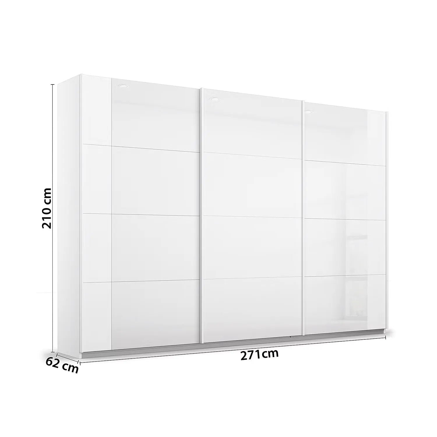 Artemis White 3 Door Sliding Wardrobe - W271cm