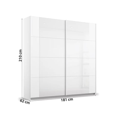 Artemis White 2 Door Sliding Wardrobe