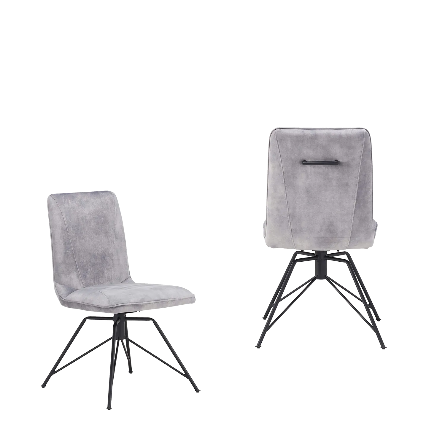 Arachnos Swivel Grey Dining Chairs, Set of 4, also available in Taupe