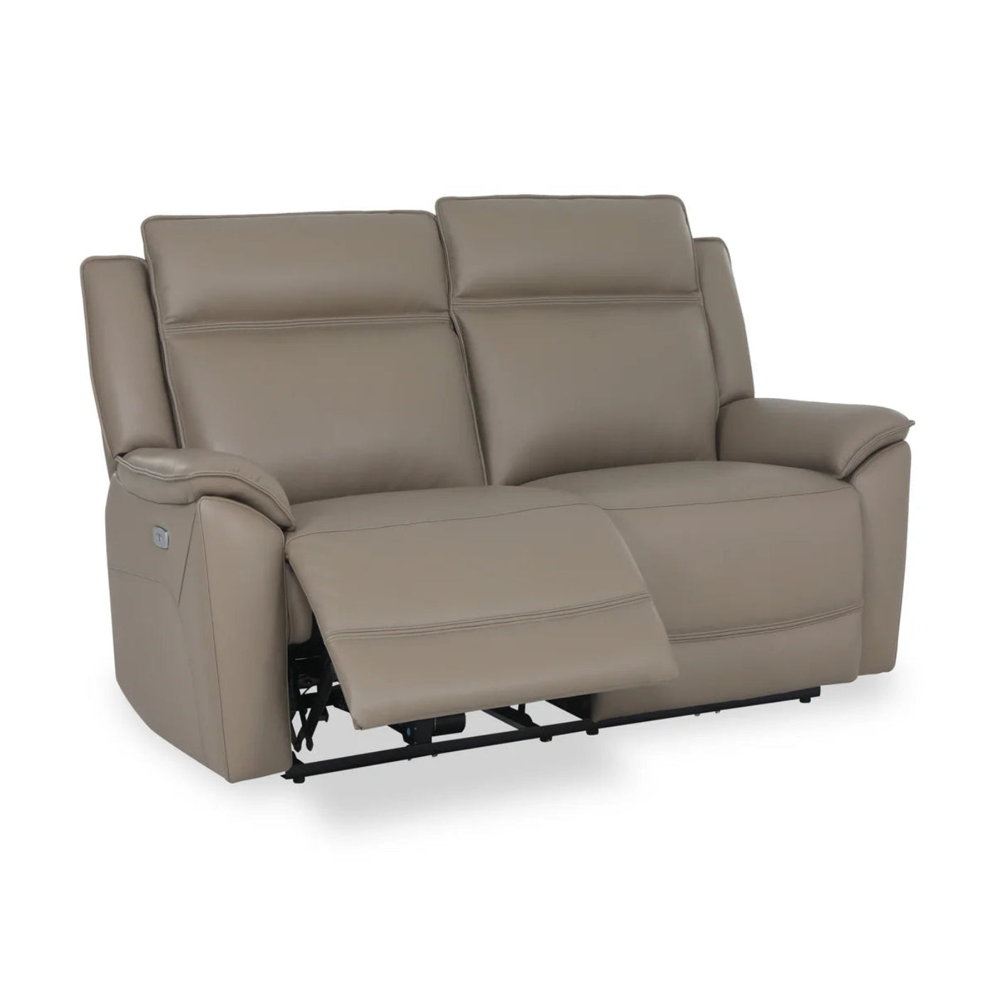 Athens Taupe Leather 2 Seater Power Recliner Sofa