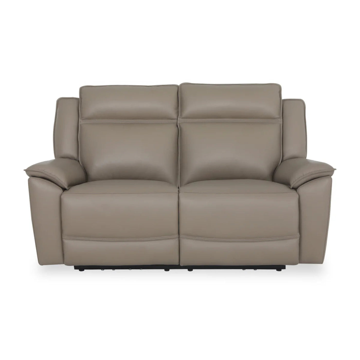 Athens Taupe Leather 2 Seater Power Recliner Sofa