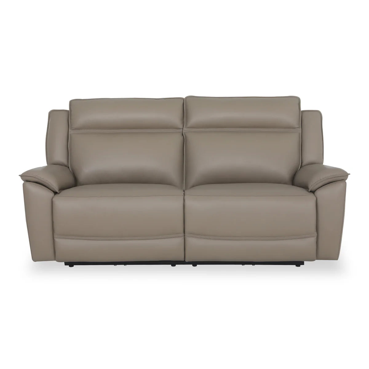 Athens Taupe Leather 3 Seater Power Recliner Sofa