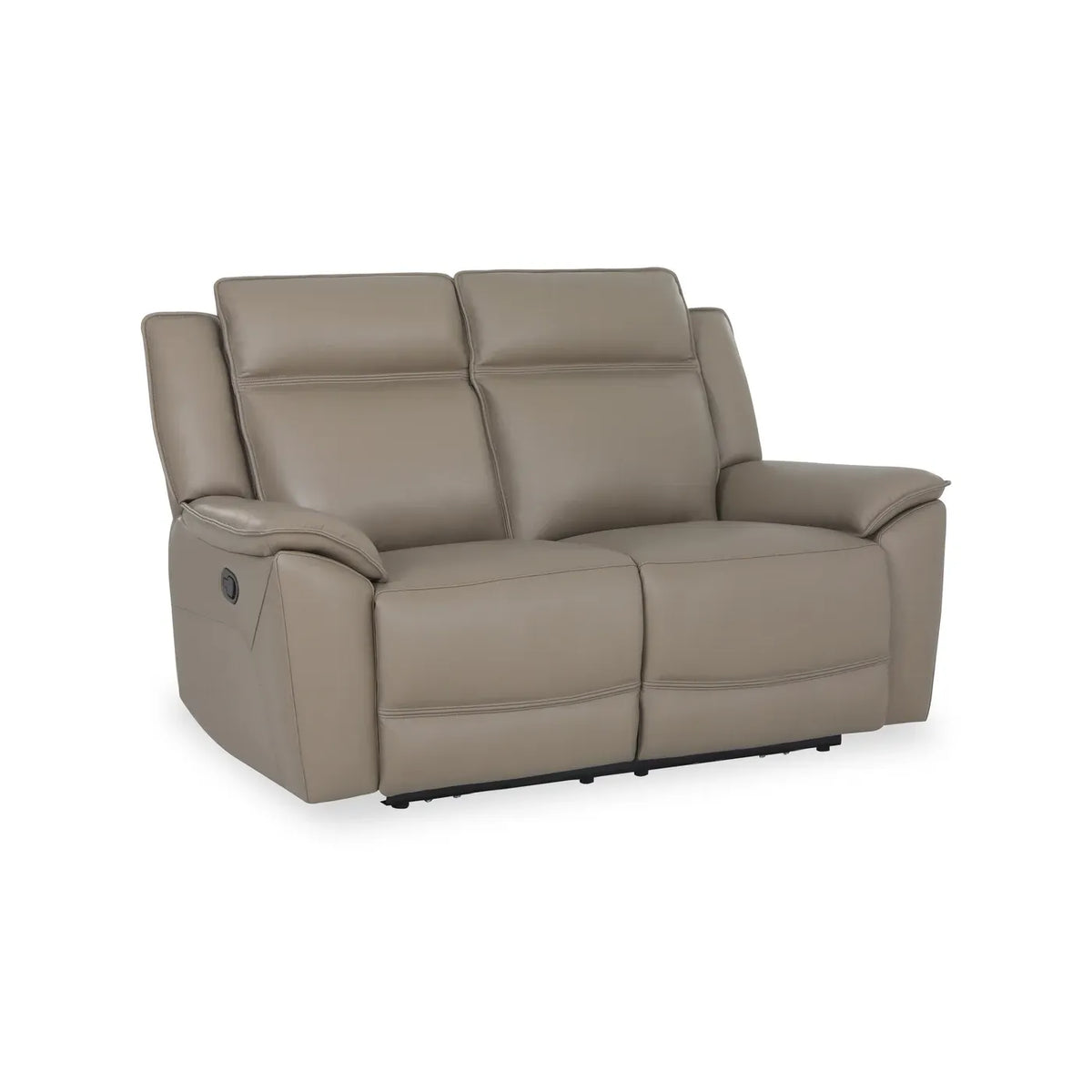 Athens Taupe Leather 2 Seater Recliner Sofa