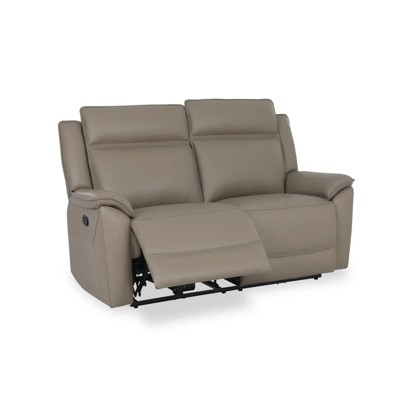 Athens Taupe Leather 2 Seater Recliner Sofa