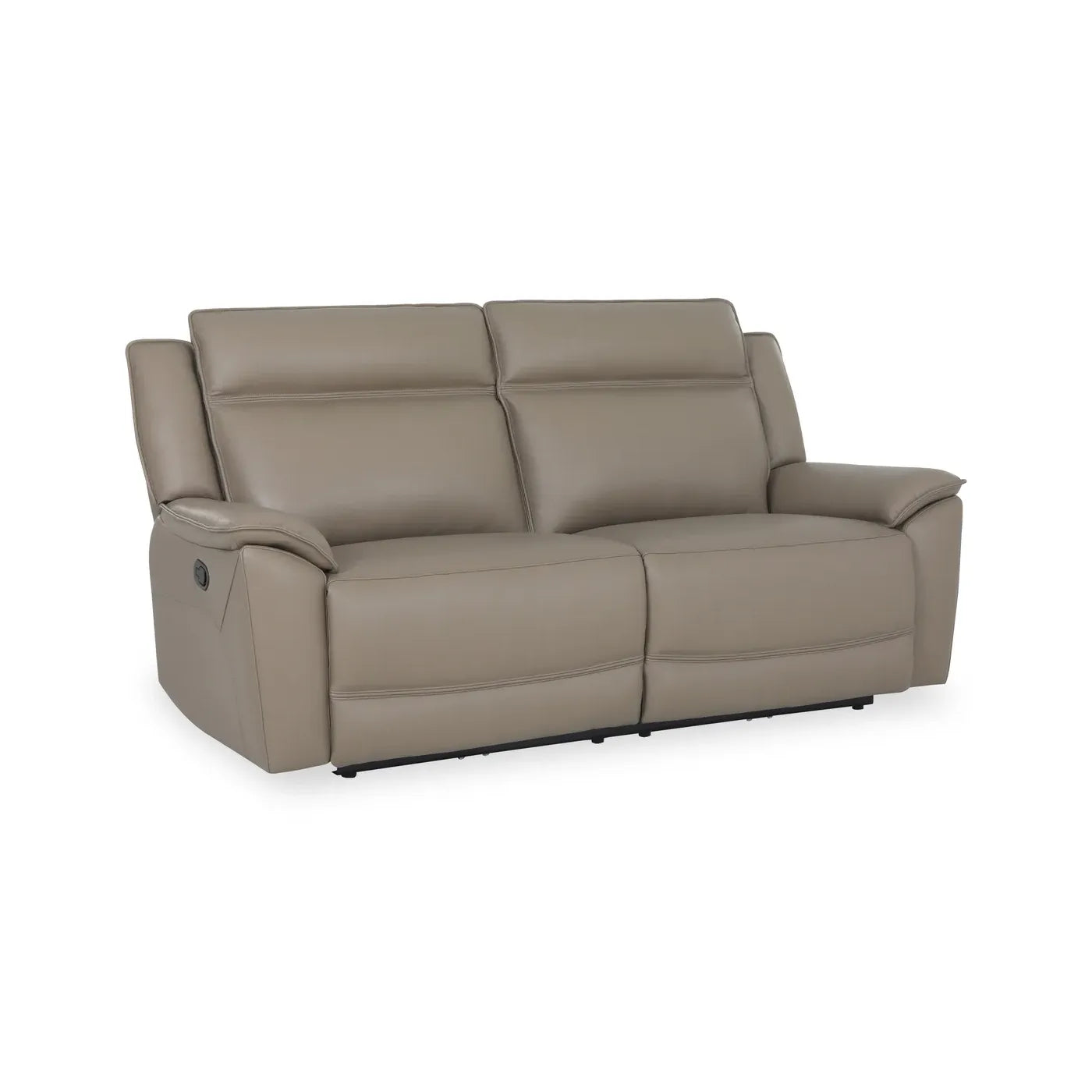 Athens Taupe Leather 3 Seater Recliner Sofa