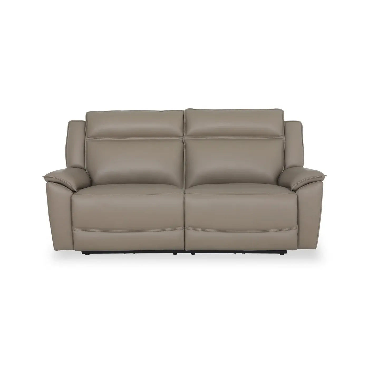 Athens Taupe Leather 3 Seater Recliner Sofa