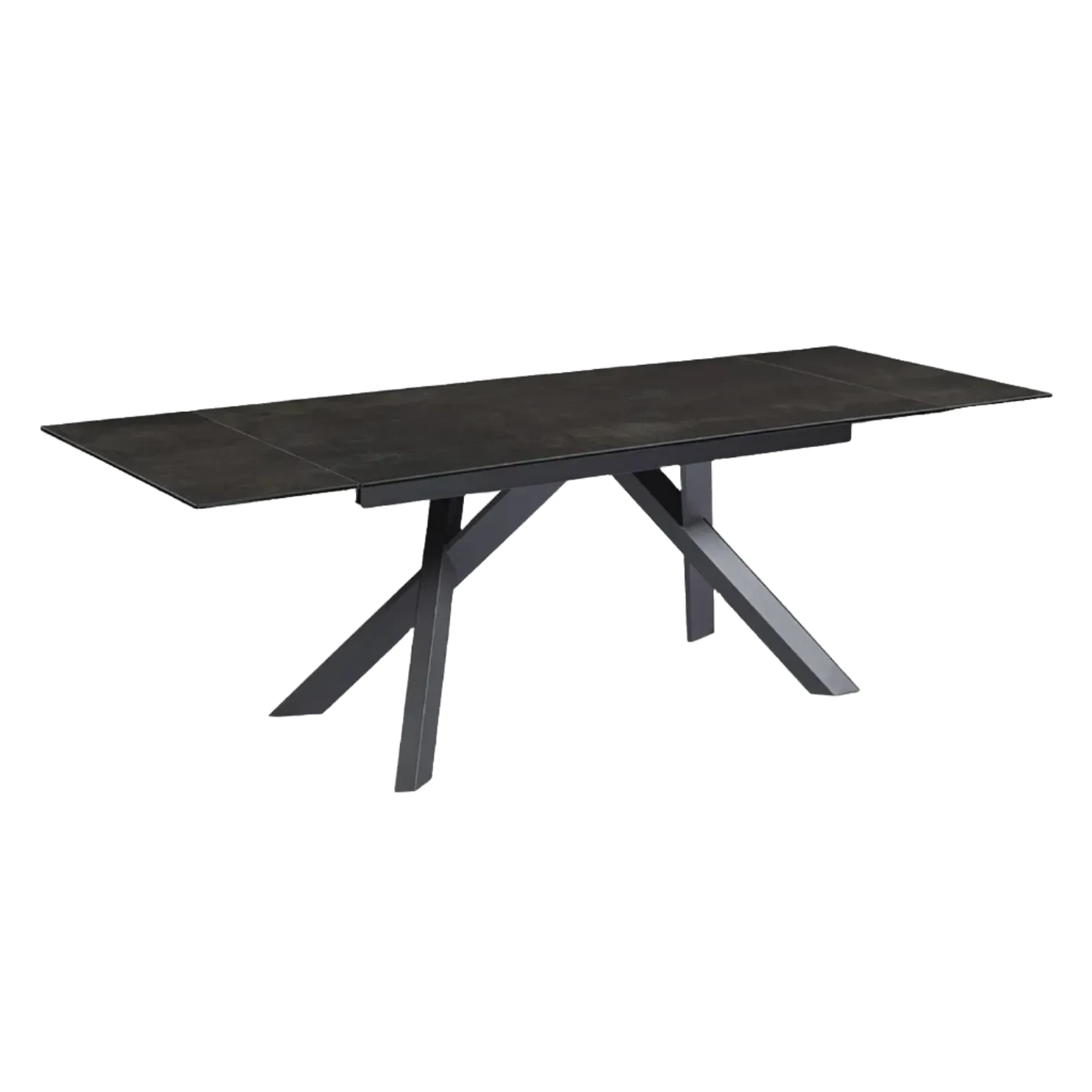 Atlanta Masa Dark Grey Sintered Stone Ceramic Top Extending Dining Table