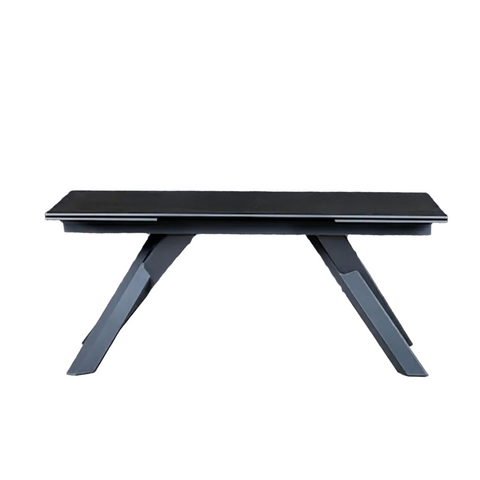 Atlanta Masa Dark Grey Sintered Stone Ceramic Top Extending Dining Table 180cm Close 260cm Extended 