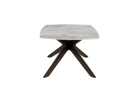 Aura Brown and White Sintered Stone Top Coffee Table, Matching Furniture Available - Side Image