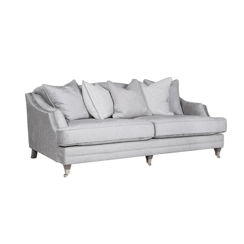 Belvedere Scatter Back Large 4 Seater Sofa - Silver