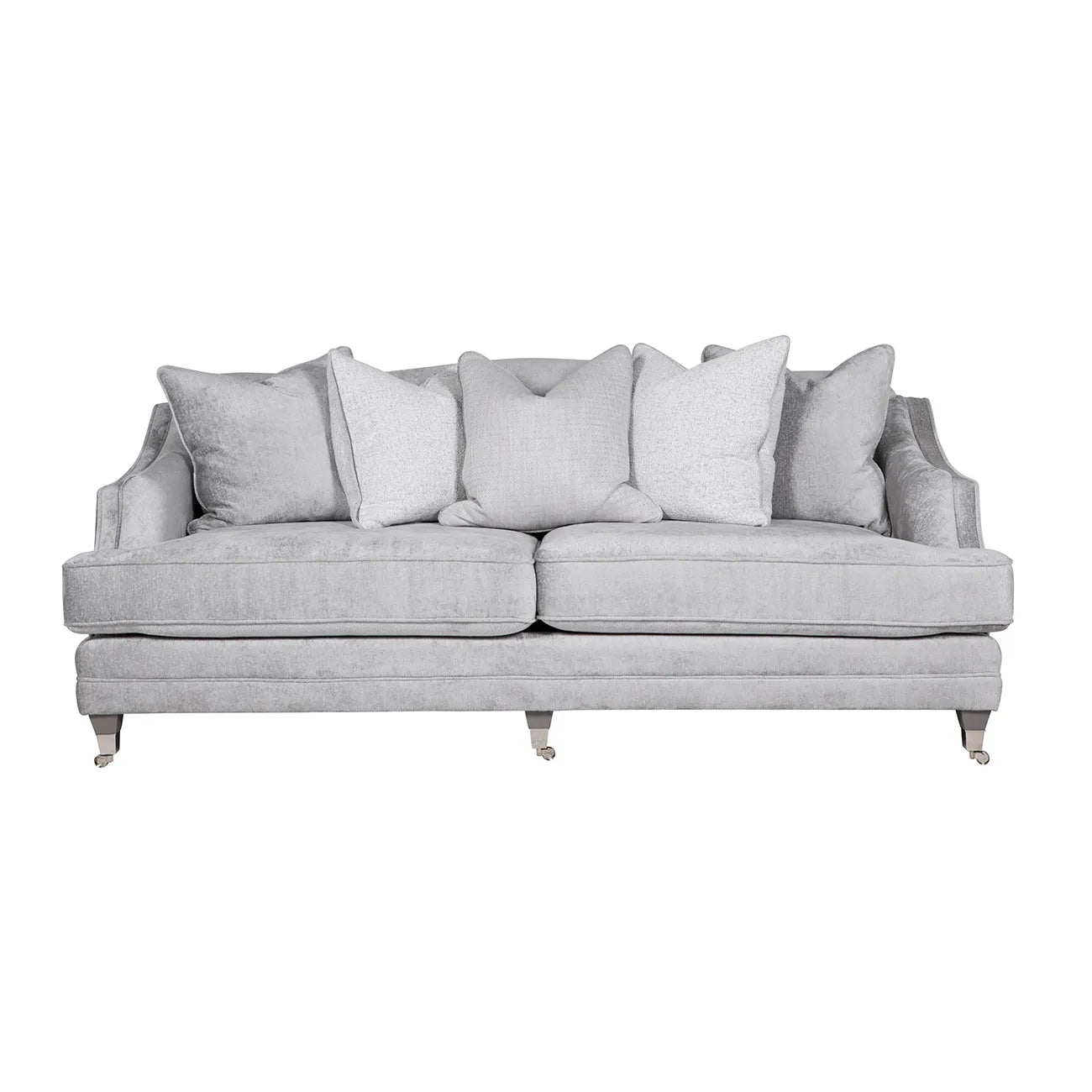 Belvedere Scatter Back Large 4 Seater Sofa - Silver