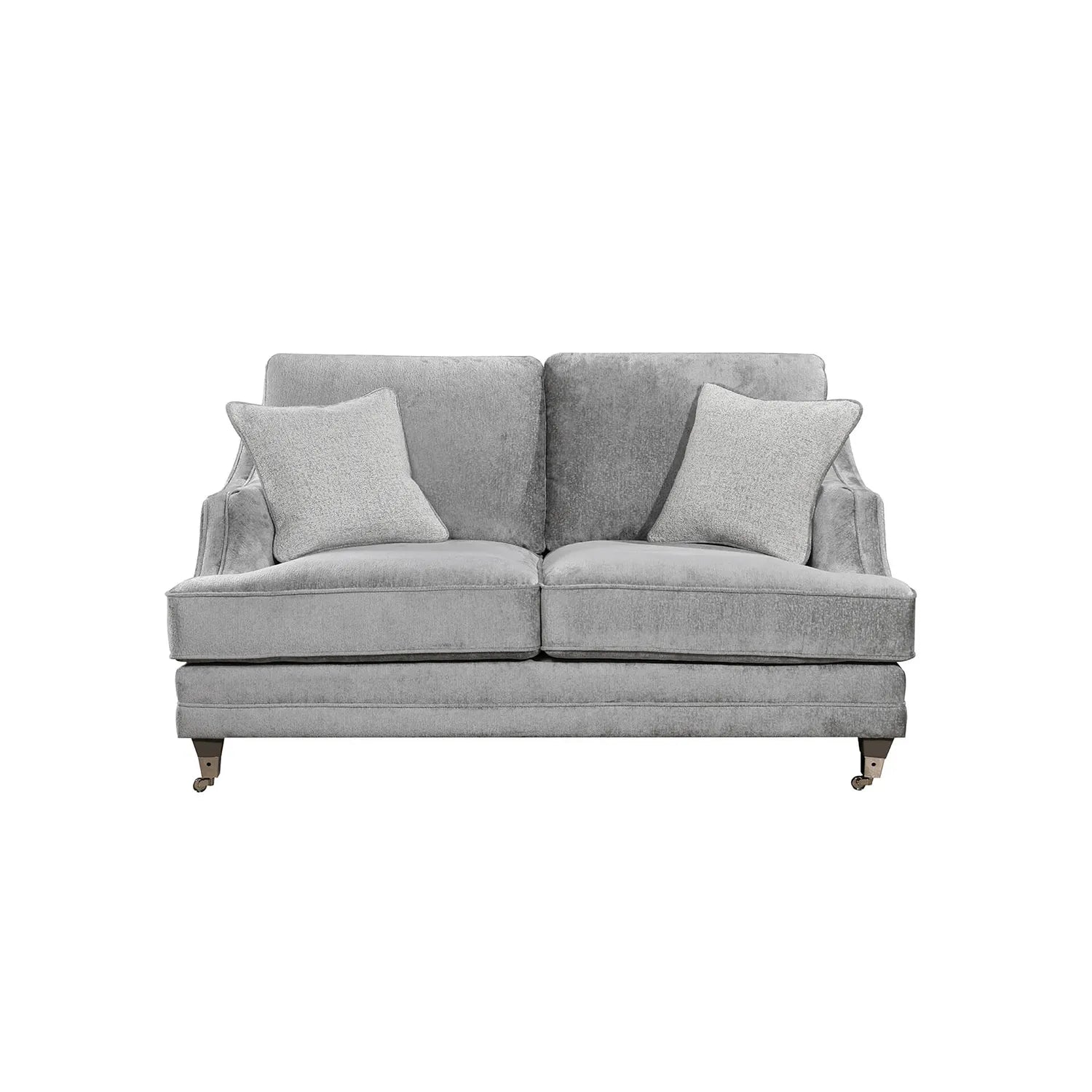 Belvedere Fixed Back Large 2 Seater Sofa - Silver