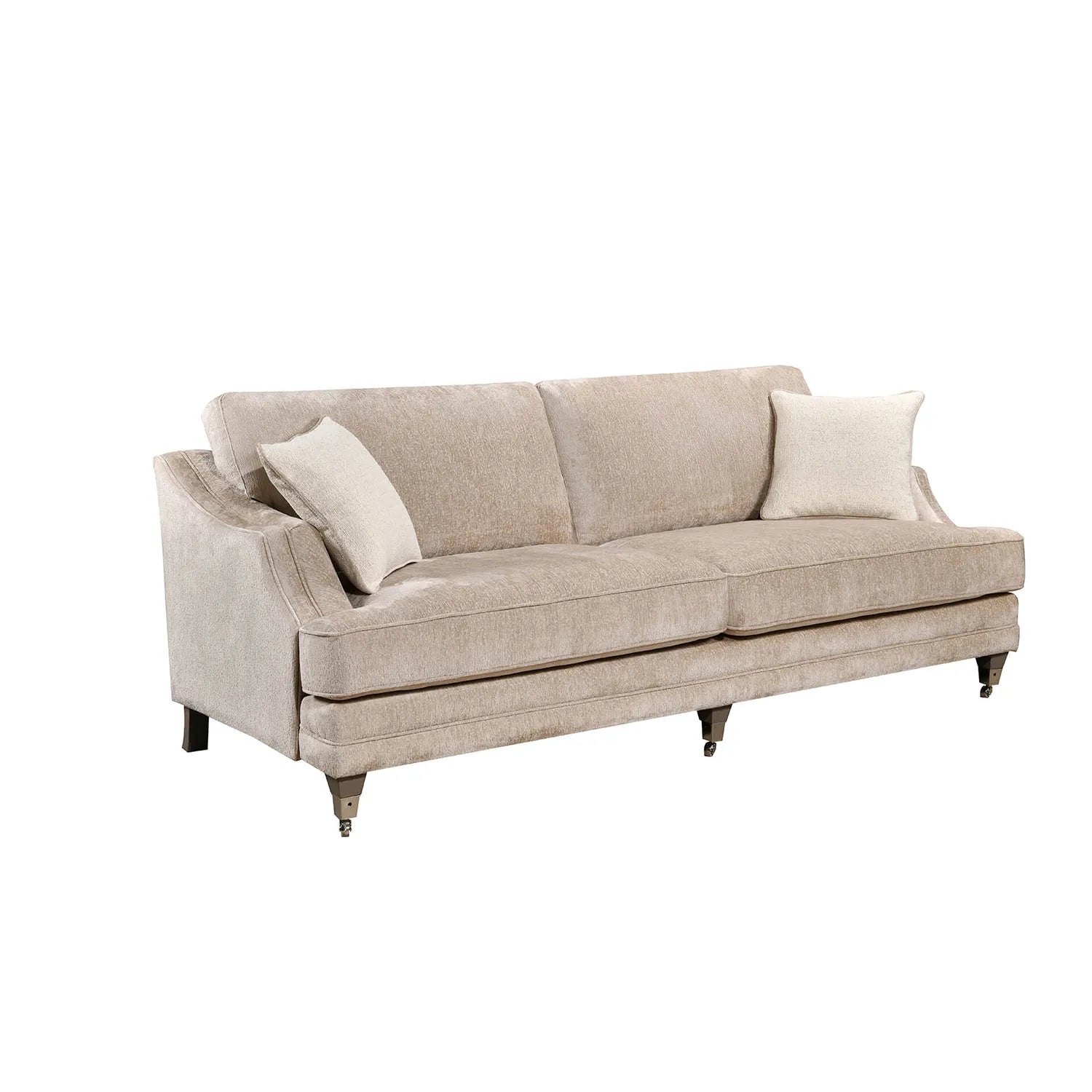 Belvedere Fixed Back Large 4 Seater Sofa - Mink