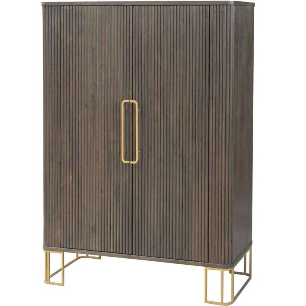 Bergen Ribbed wooden fronts Drink Cabinet