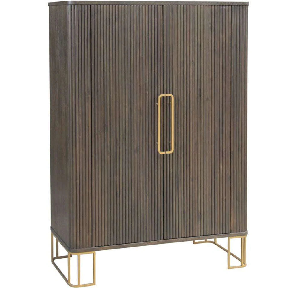 Bergen Ribbed wooden fronts Drink Cabinet