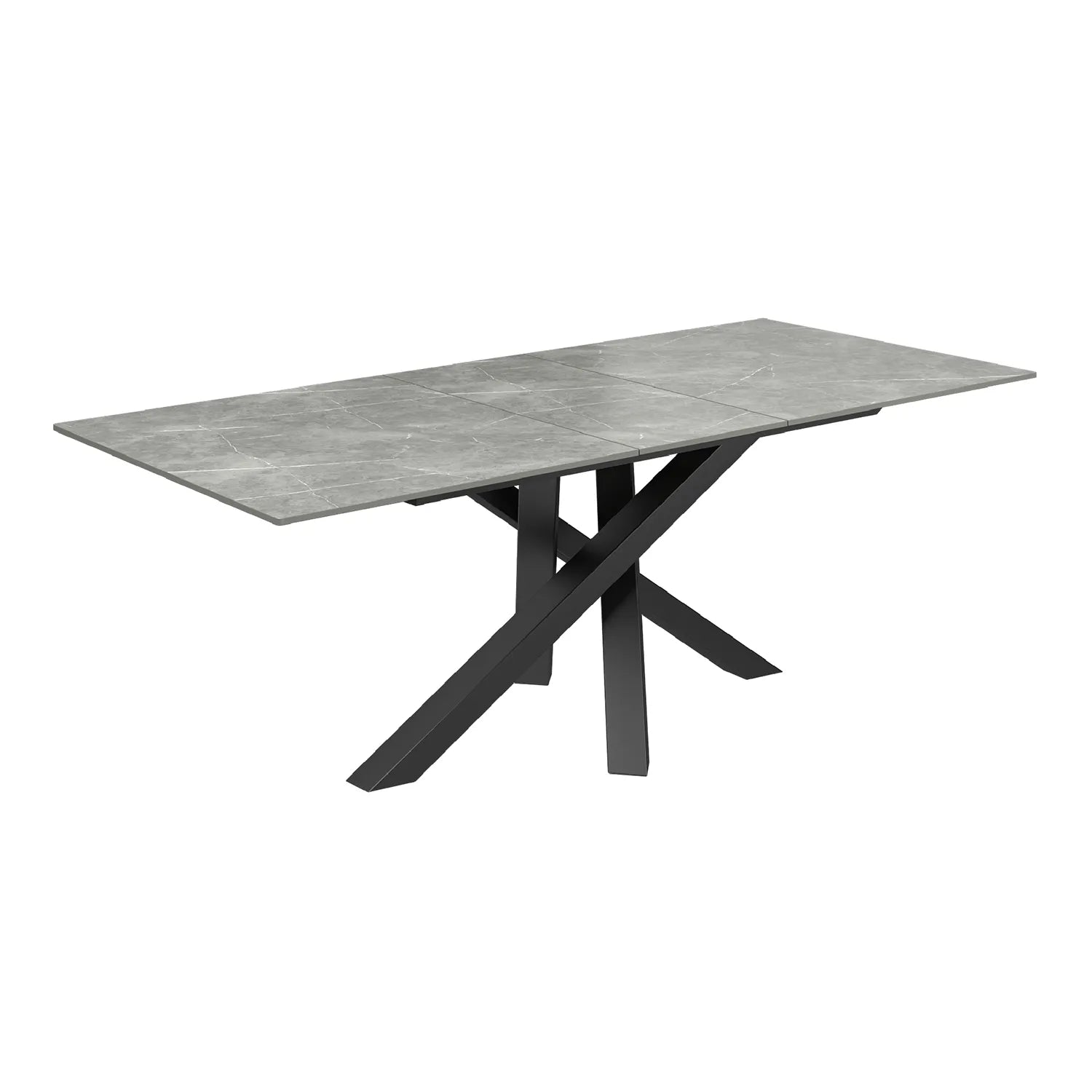 Samurai 160-200cm Matt Grey Extending Dining Table