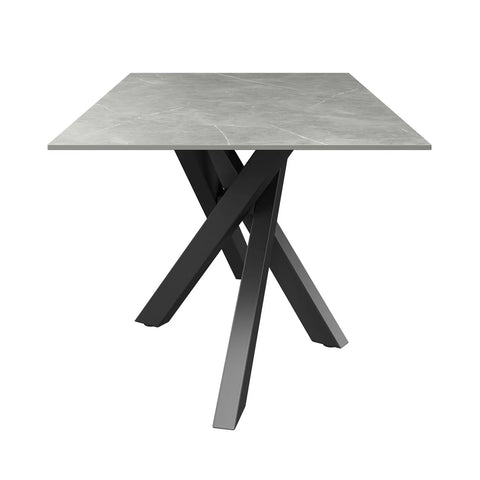 1.6M Brando Light Grey Matte ceramic Top dining table with Black Metal Powder coated legs, if you looking for 4 Seater dining table or 6 seater dining table this is your best bet