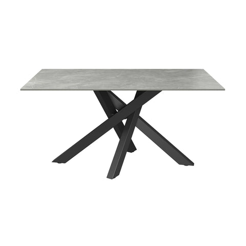 Brando 1.6m Light Grey Matte ceramic Top dining table with Black Metal Powder coated legs, if you looking for 4 Seater dining table or 6 seater dining table this is your best bet