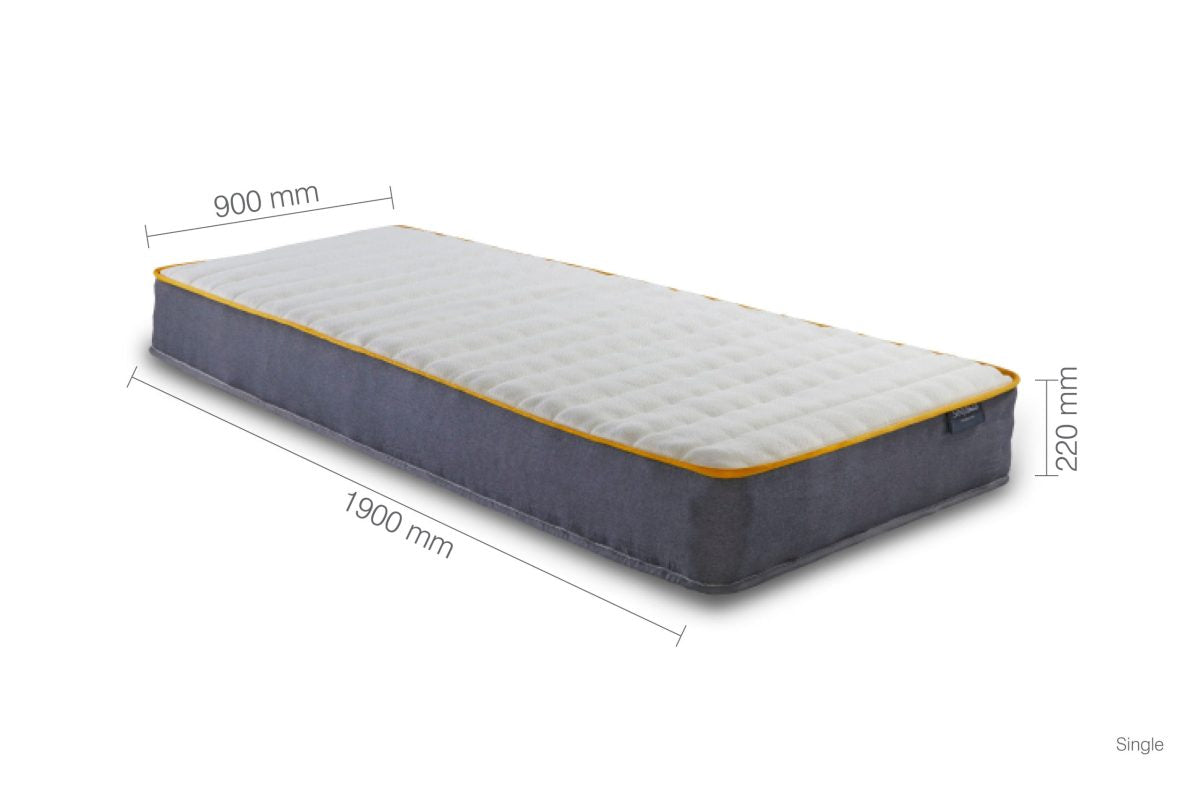 3ft Single SleepSoul Balance 800 Pocket Memory Foam Mattress