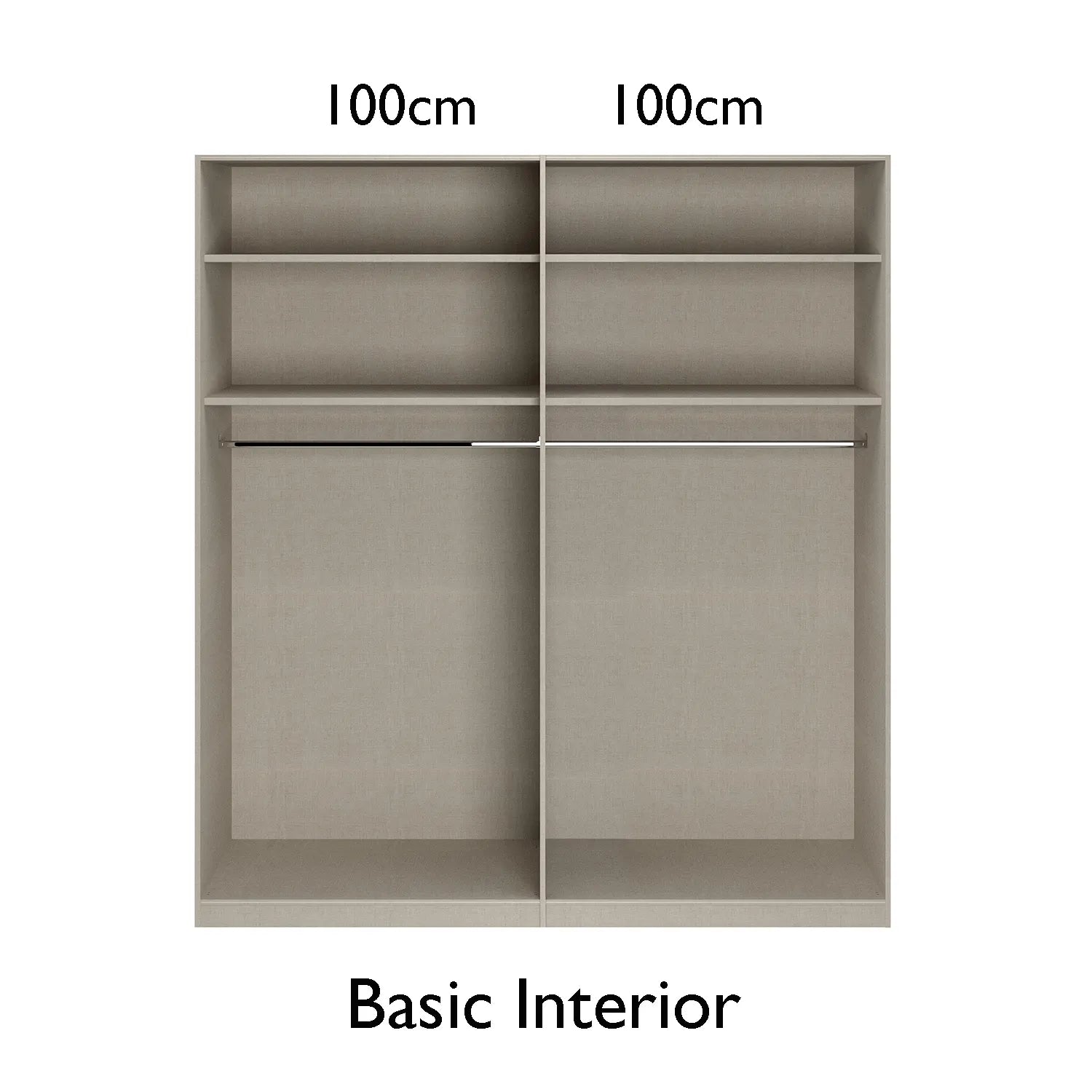 Larisa Graphite & Atlantic Oak Hinged 4 Door Wardrobe