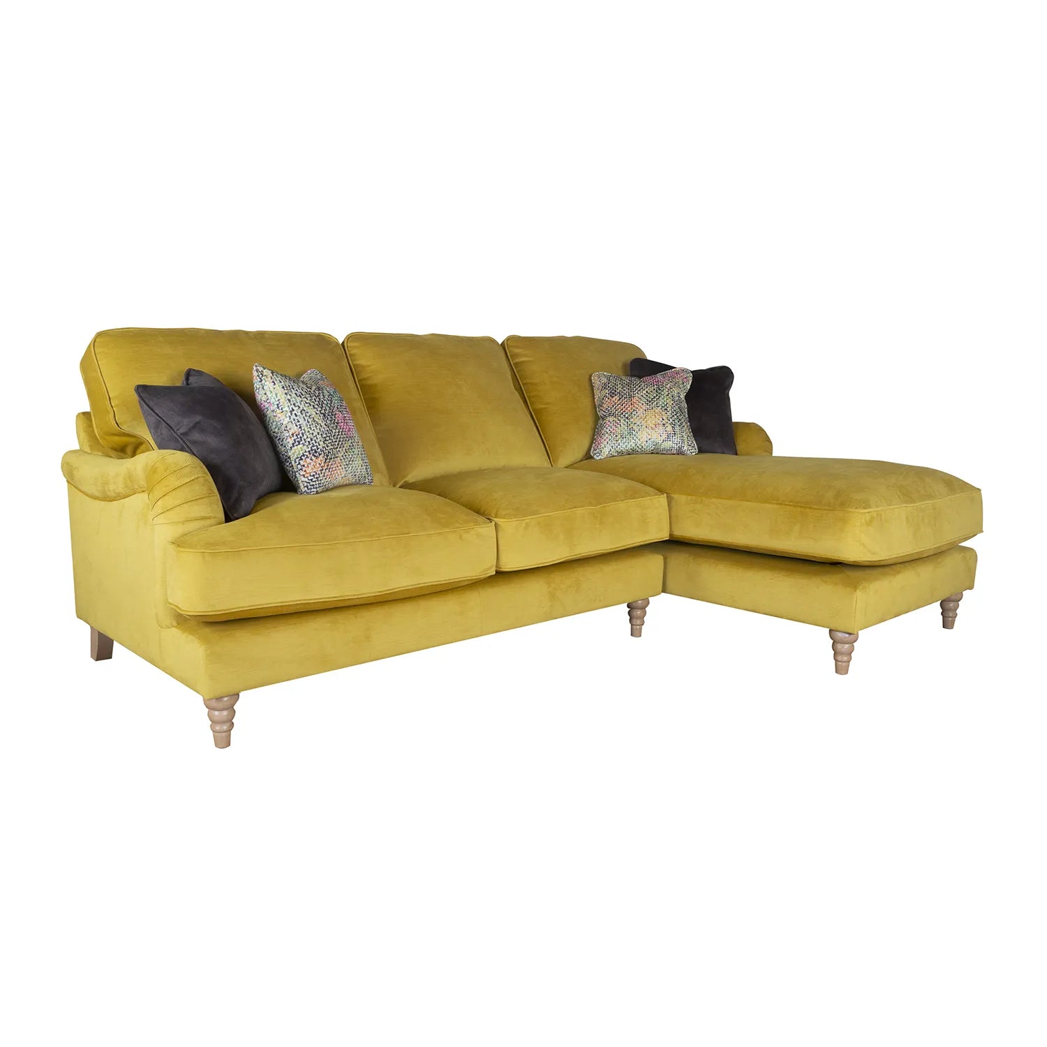 Wallace Jedi Fabric 3 Seater Chaise Sofa