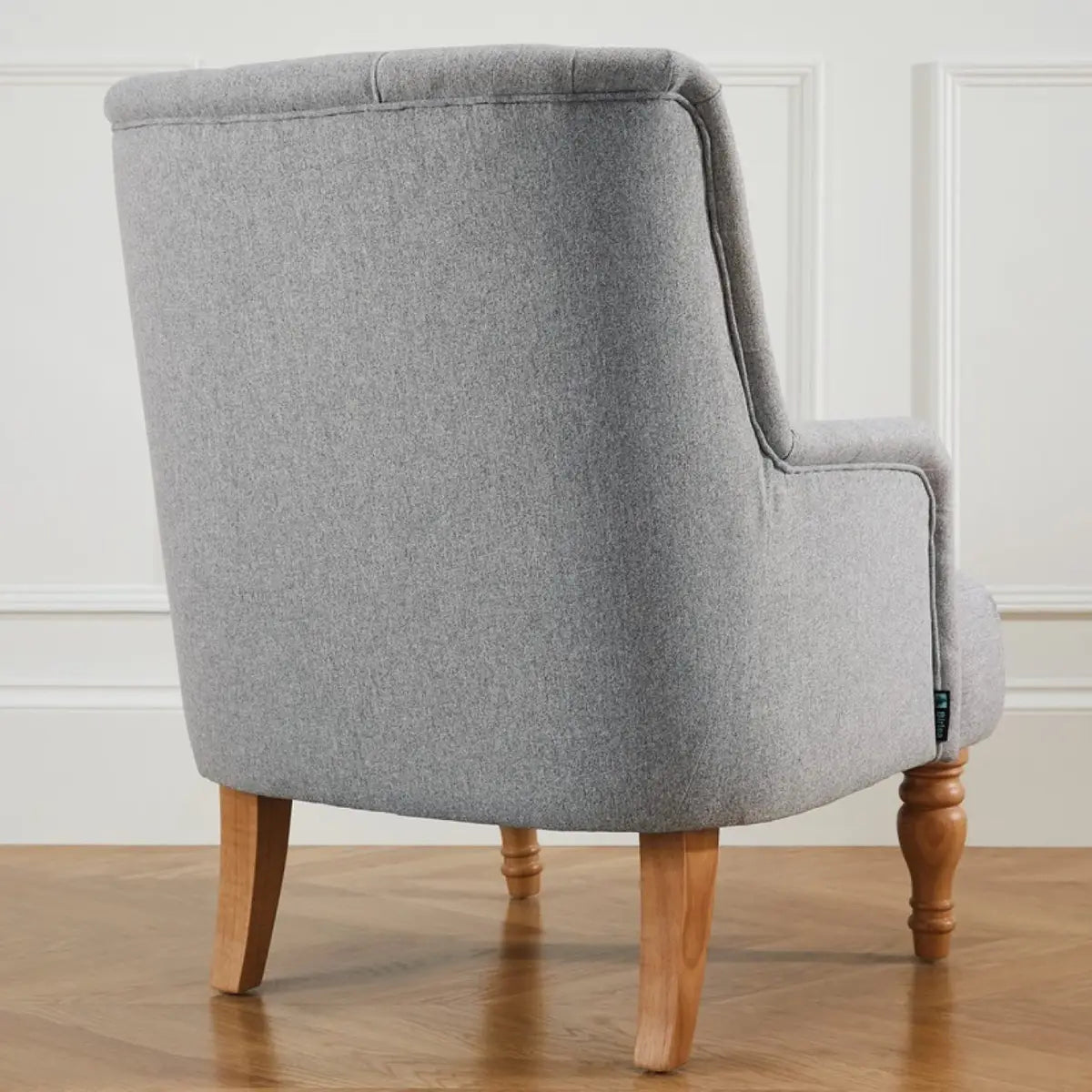 Becky Occasional Grey Fabric Button Back Occasional Chair