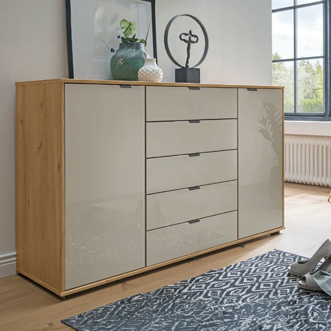 Wiemann Vilmar 5 Drawer, 2 Door Combi Dresser - VIP Lifestyle Image of 2 Door, 5 Drawer Dresser