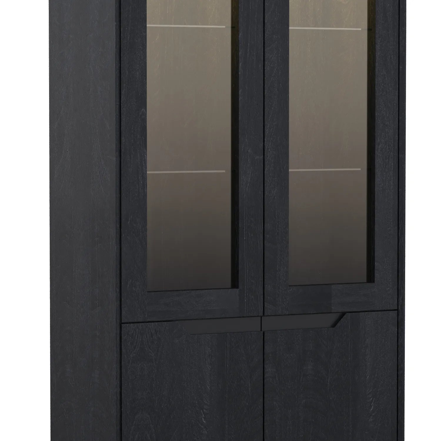 Prime Large Display Cabinet in Black Oak