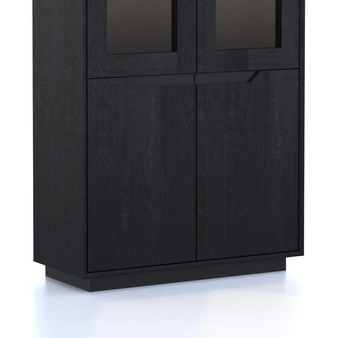 Prime Large Display Cabinet in Black Oak